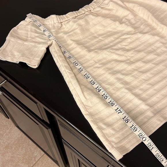 Madewell Off the shoulder texture top, cream, sz M, short sleeve, knit - Picture 10 of 13